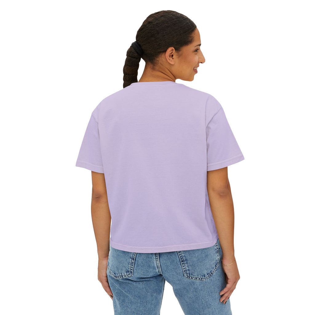 Cute Coffee & Donut Tee — Women’s Boxy Cropped T-Shirt