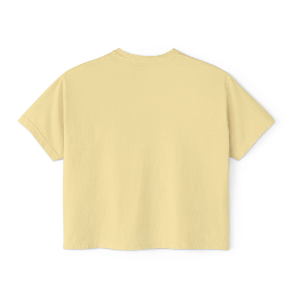 Cute Coffee & Donut Tee — Women’s Boxy Cropped T-Shirt