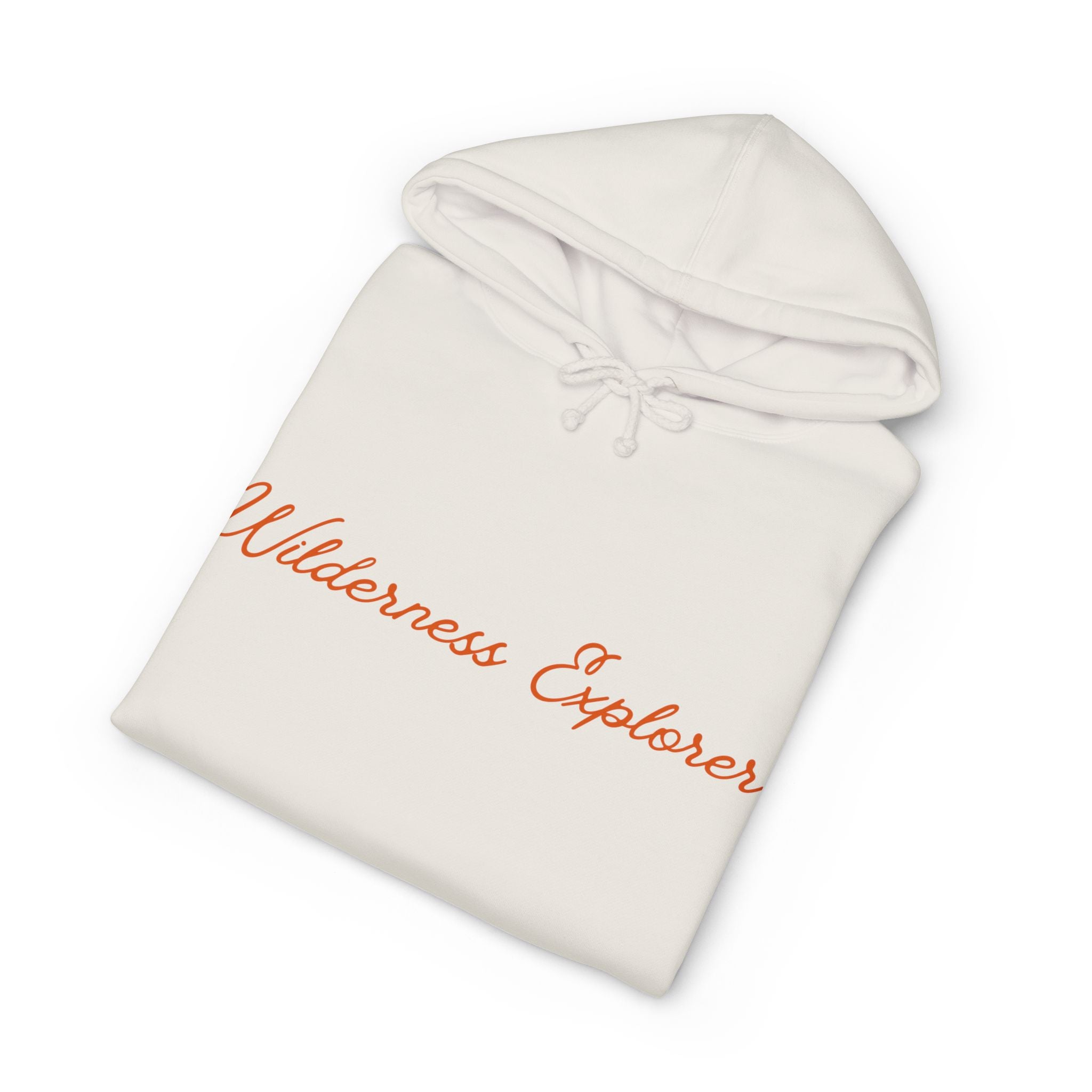 Wilderness Explorer Hoodie — Minimal Script Outdoor Hooded Sweatshirt