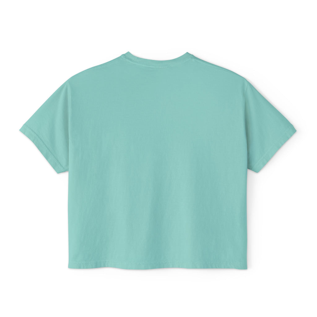 Cute Coffee & Donut Tee — Women’s Boxy Cropped T-Shirt