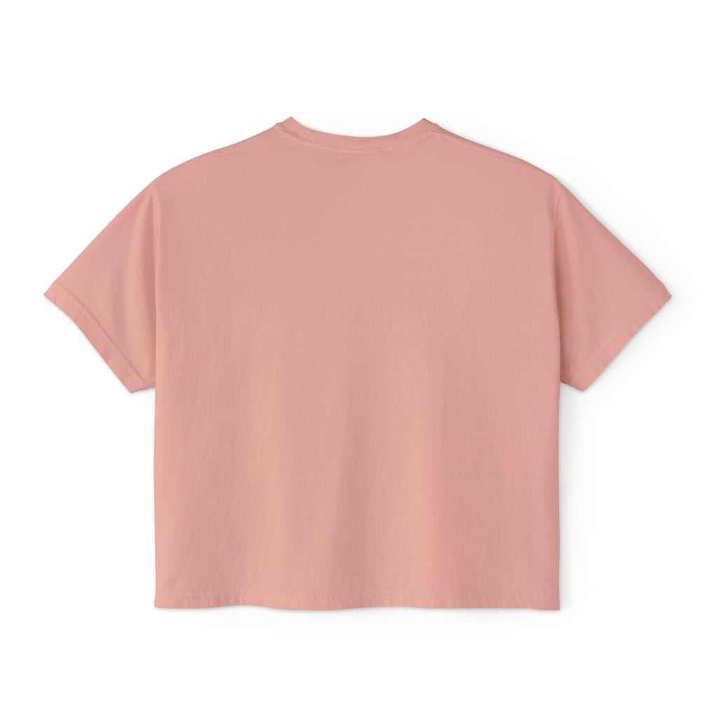 Cute Coffee & Donut Tee — Women’s Boxy Cropped T-Shirt