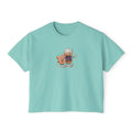 Cute Coffee & Donut Tee — Women’s Boxy Cropped T-Shirt