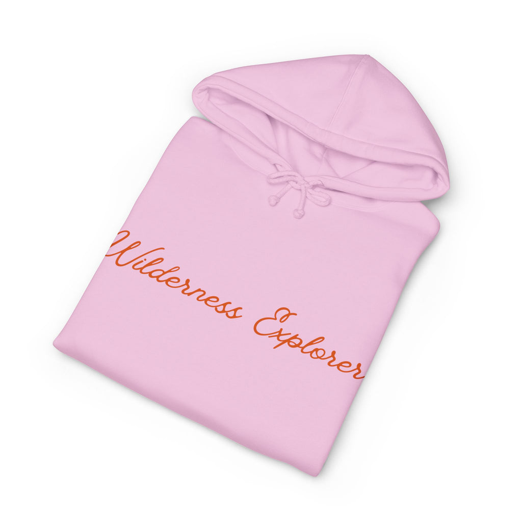 Wilderness Explorer Hoodie — Minimal Script Outdoor Hooded Sweatshirt