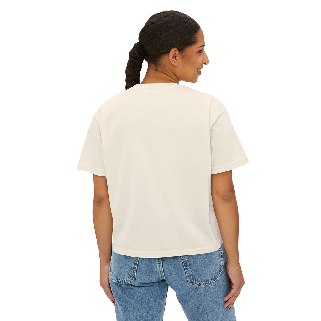 Cute Coffee & Donut Tee — Women’s Boxy Cropped T-Shirt