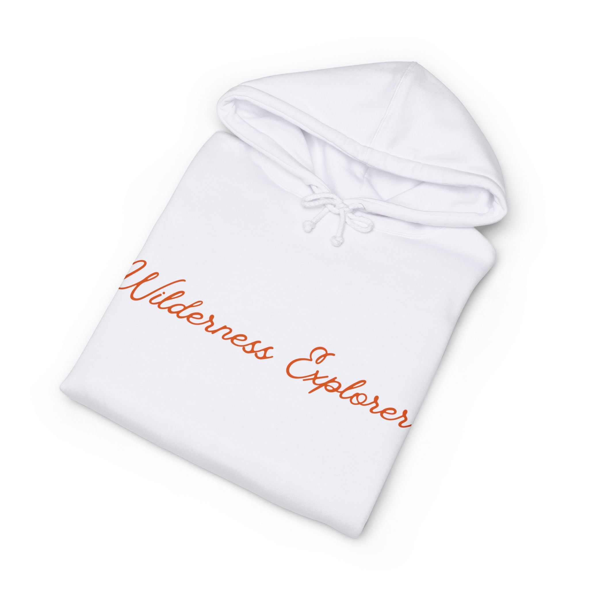 Wilderness Explorer Hoodie — Minimal Script Outdoor Hooded Sweatshirt