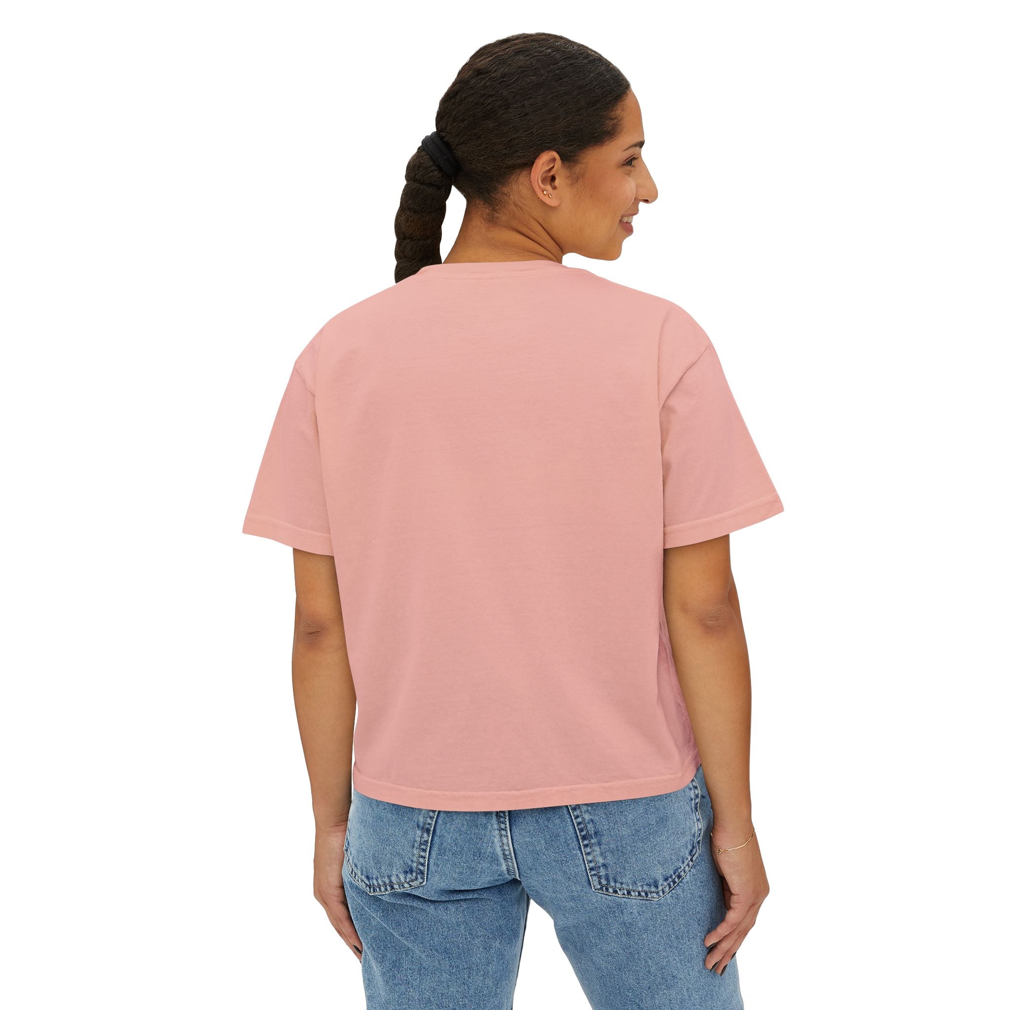 Cute Coffee & Donut Tee — Women’s Boxy Cropped T-Shirt